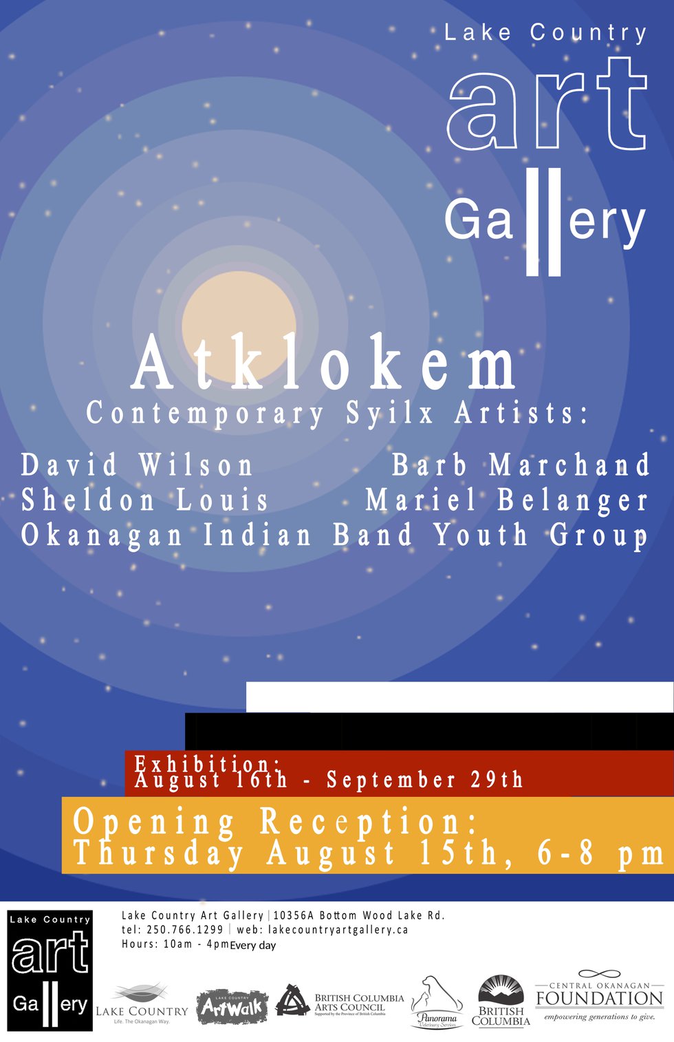 Lake Country Art Gallery, "Atklokem: Contemporary Syilx Artists," 2019