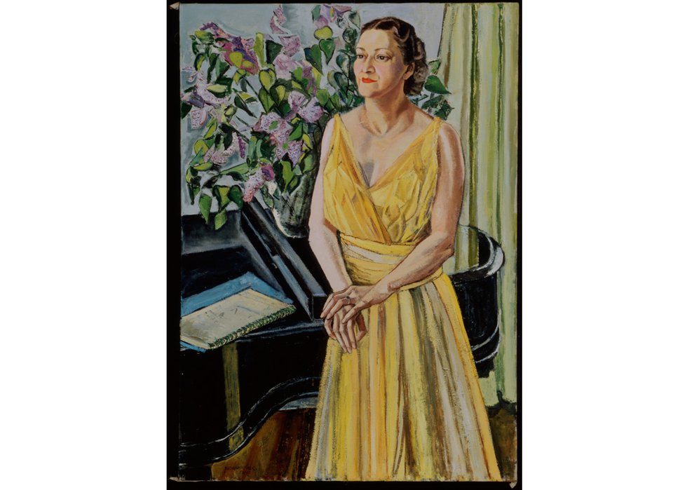 Paraskeva Clark’s “Portrait of Frances Adaskin,” from the portrait collection at Library and Archives Canada, is on display at the Glenbow in Calgary as part of the show “Ladylikeness.”