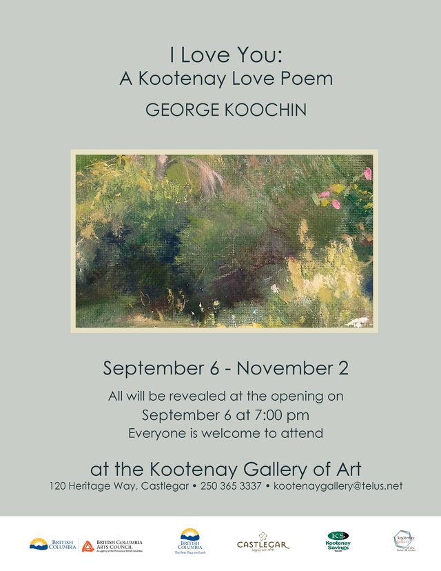 George Koochin, "I Love You: A Kootenay Love Poem," 2019
