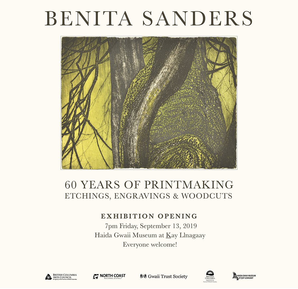 Benita Sanders, "60 Years of Printmaking, Etchings. Engravings &amp; Woodcuts," 2019