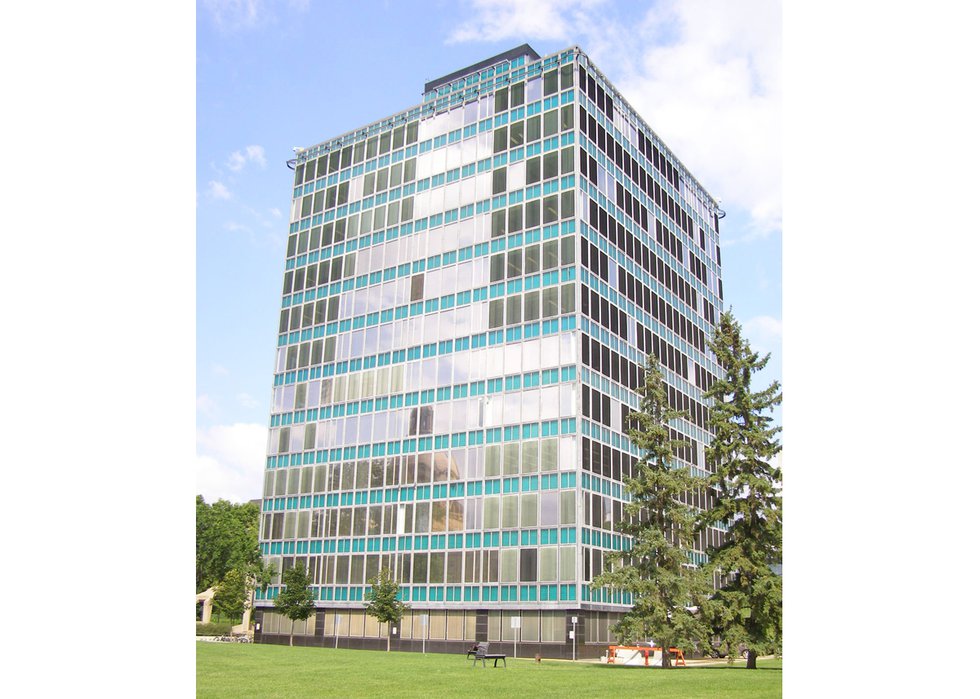 Designed for Alberta Government Telephones in 1953 by Rule Wynn and Rule Architects
