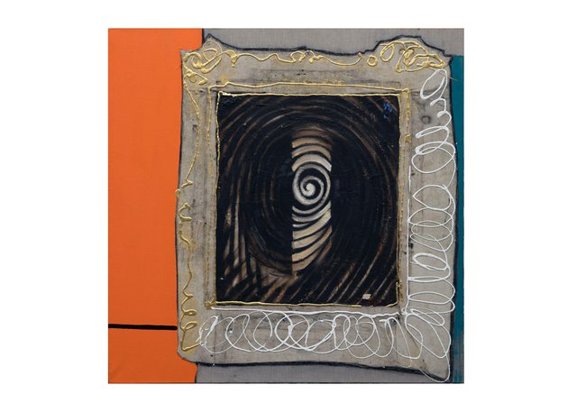 Attila Richard Lukacs, “Painted Portrait in a Vortex,” 2014