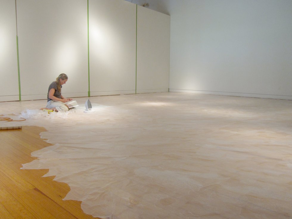 Mary Babcock, "Gallery Installation, in progress," 2015