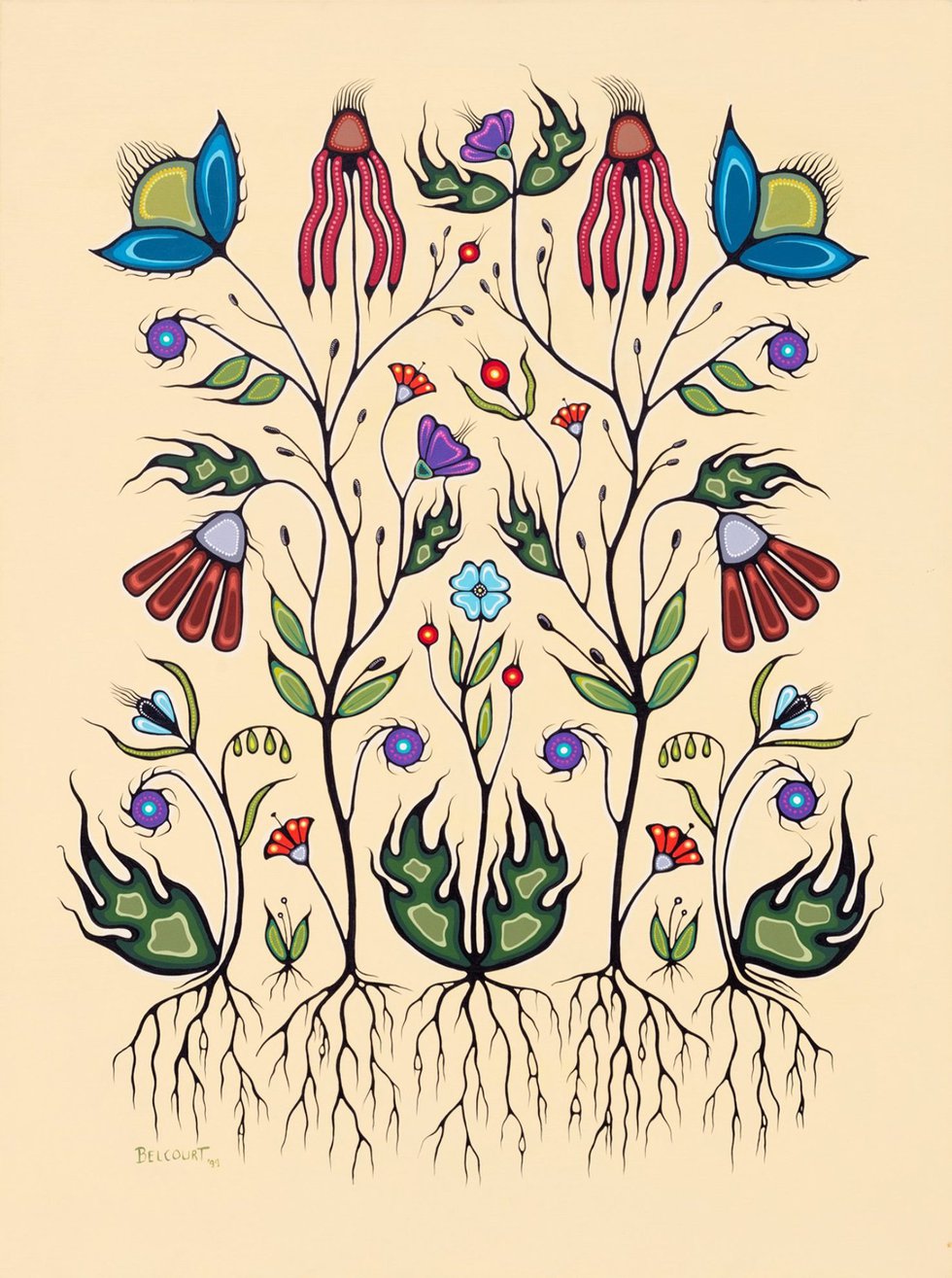 Christi Belcourt, "Resilience of the Flower Beadwork People," 1999