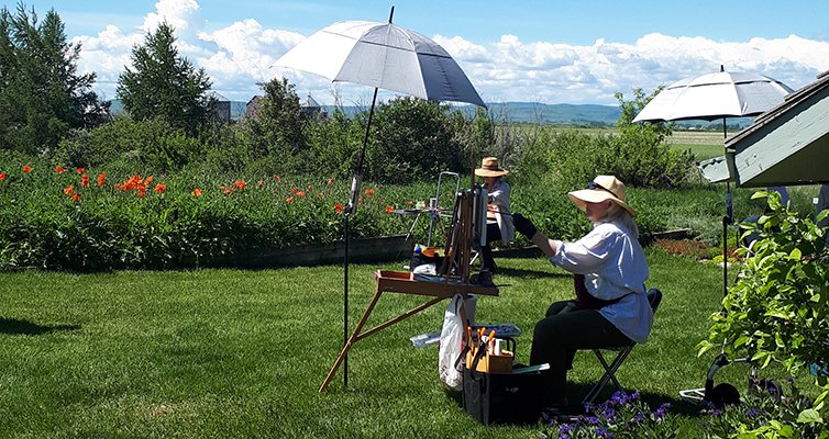 uLethbridge Art Gallery, "Artist working at Coutts Centre for Western Canadian Heritage," 2019