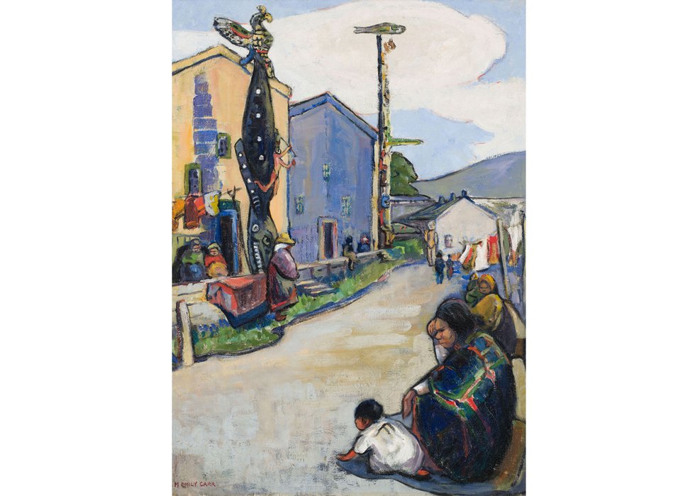 Emily Carr, "Street, Alert Bay," 1912, oil on canvas, 32" x 23" ($2,401,250 - Heffel)