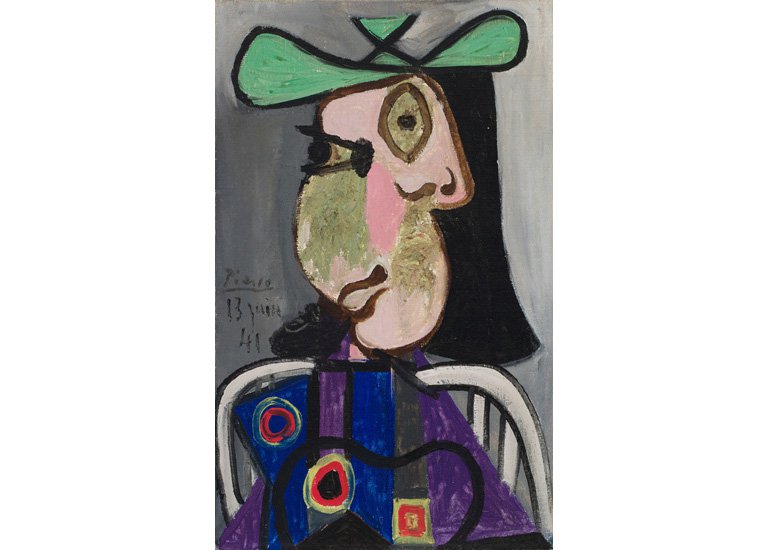 Pablo Picasso, " Femme au chapeau," 1941, oil on canvas, 24" x 15" ($9,163,750 - Heffel)