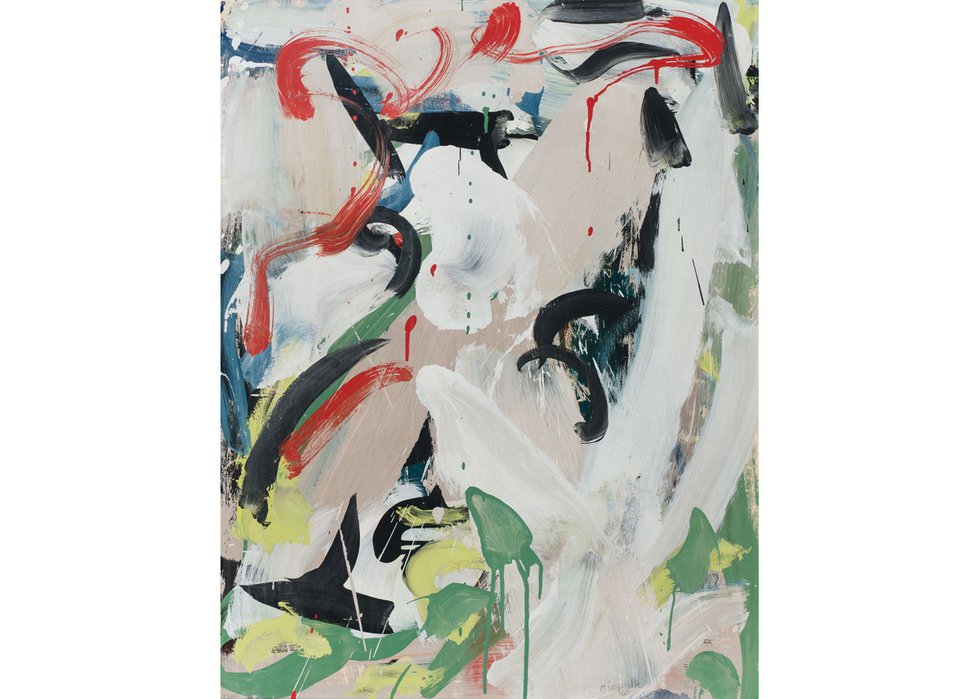 Jean Paul Riopelle, "Sans titre," 1960, oil on paper on canvas, 26" x 20" (no sale - Heffel)