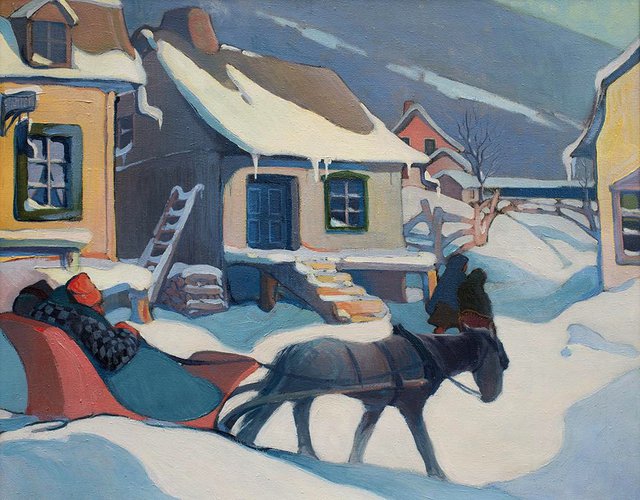 Frank Hennessey, "The Red Sleigh," 1929