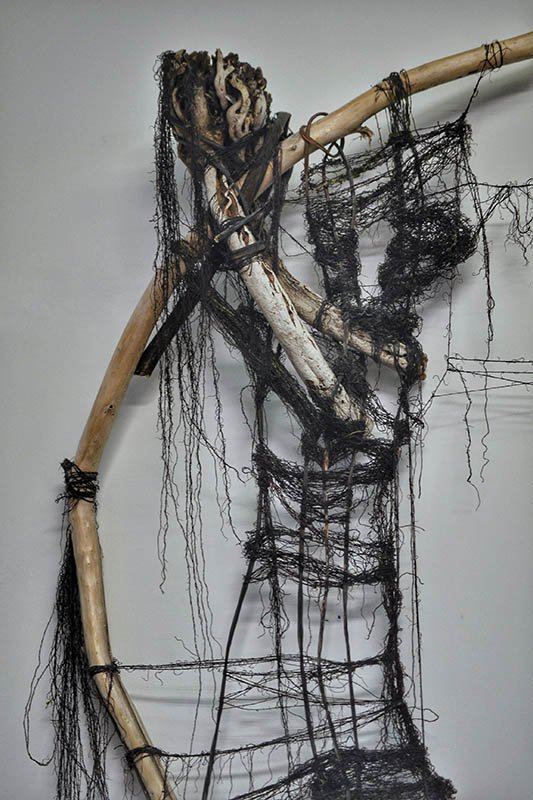 Lydia Miller, "Weaving, detail." 2019