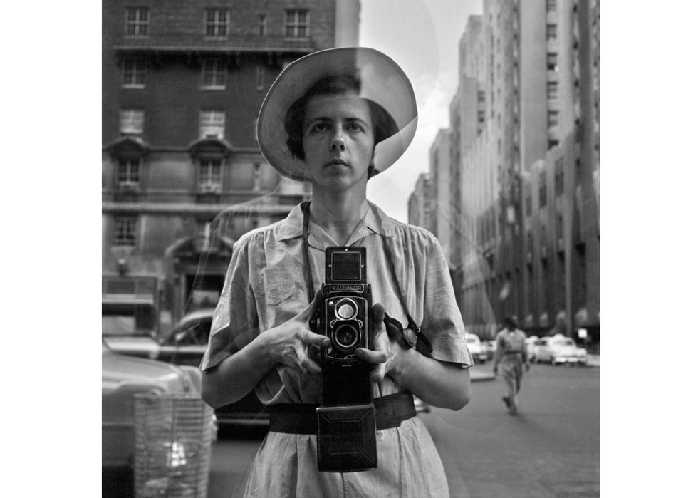 Vivian Maier, “Self-Portrait, New York,” 1954 (© Estate of Vivian Maier, courtesy of Maloof Collection and Howard Greenberg Gallery, New York)