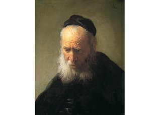 Rembrandt van Rijn, "Head of an Old Man in a Cap," around 1630