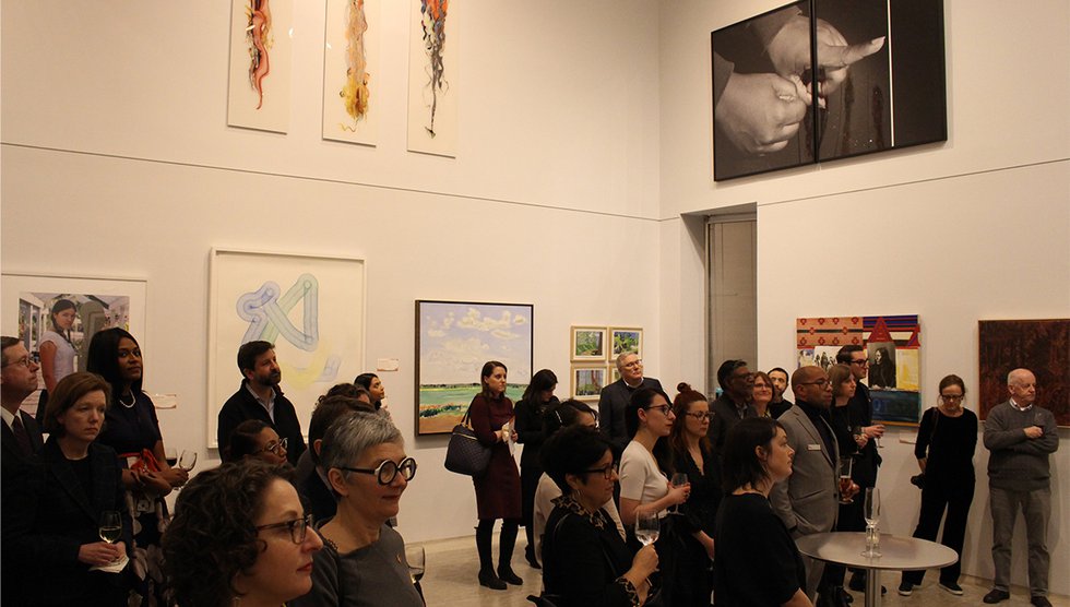 The exhibition called A New Light: Canadian Women Artists (pictured above), features 38 pieces in the art gallery at the Embassy of Canada in Washington, D.C.