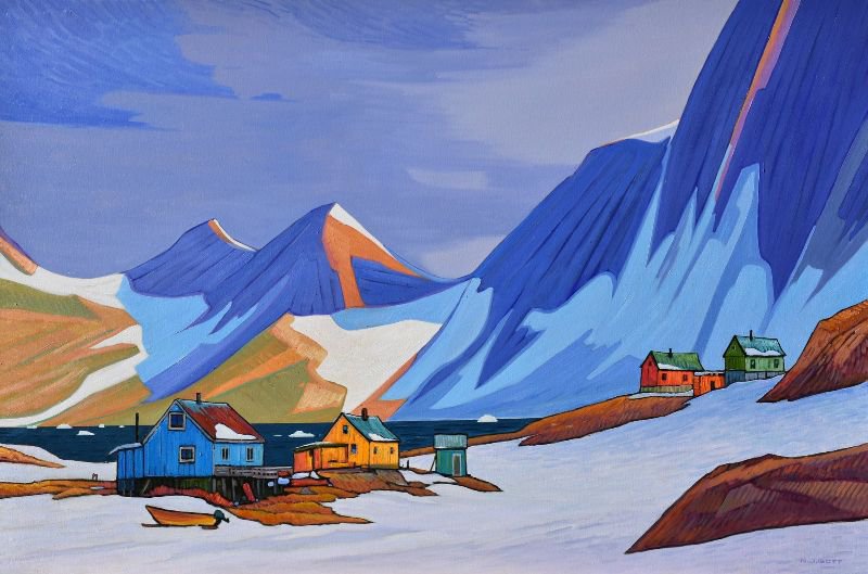 Nicholas Bott, "Arctic Hinterland," oil on canvas, 40" x 60"