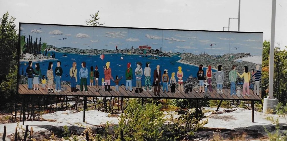 The mural was originally installed in 1992. (photo courtesy Walt Humphries)