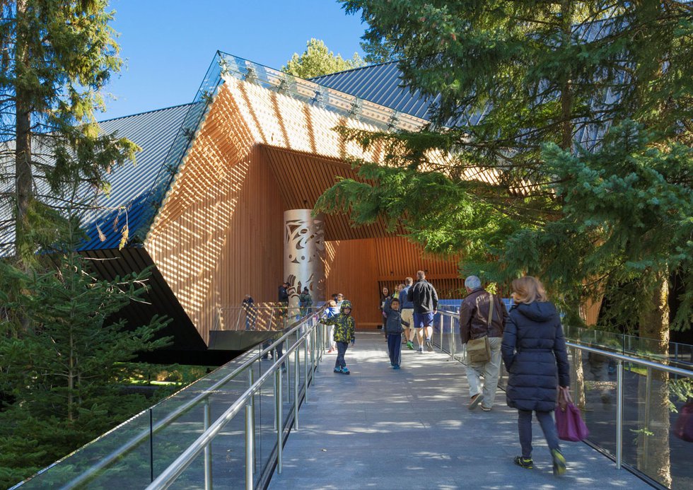 The exterior walkway of the Audain Art Museum in Whistler, B.C. (courtesy Patkau Architects)