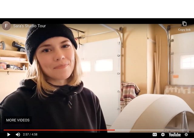 When the UBC Okanagan campus closed due to the coronavirus pandemic, art student Sara Spencer moved her studio into her mother’s garage. (courtesy UBCO / YouTube)