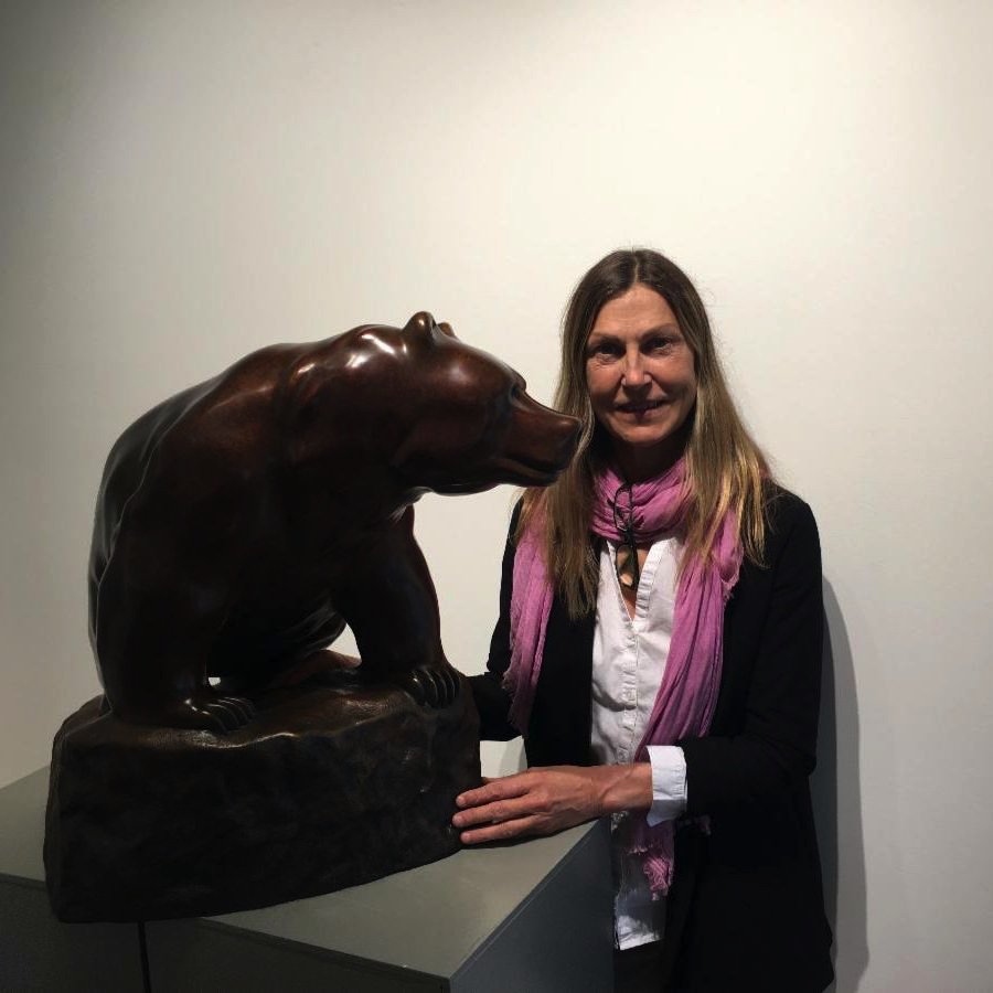 Cathryn Jenkins, "with Bear Sculpture," 2020
