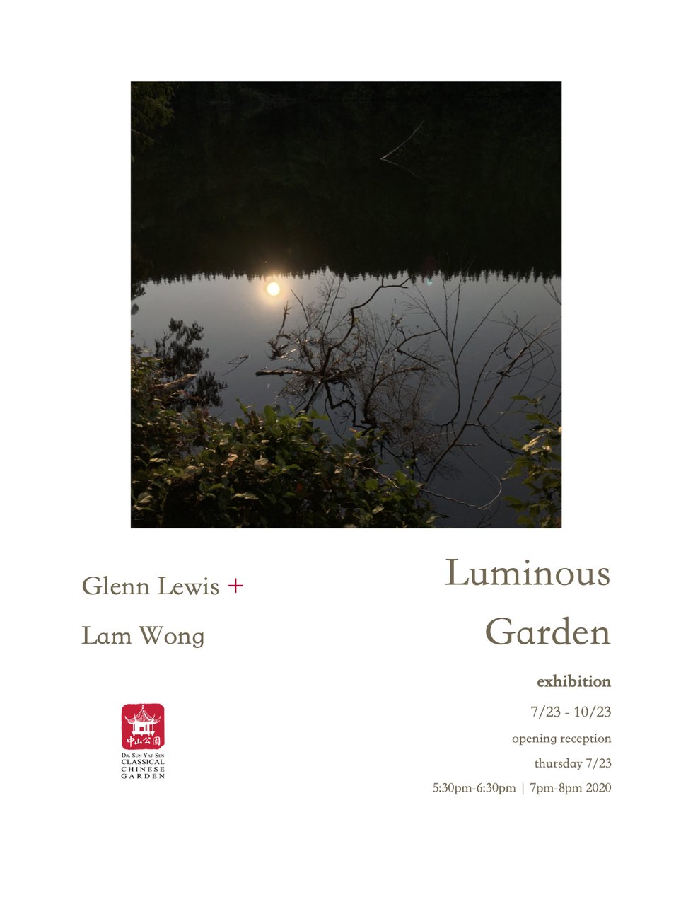 Lam Wong and Glenn Lewis, "Luminous Garden," 2020