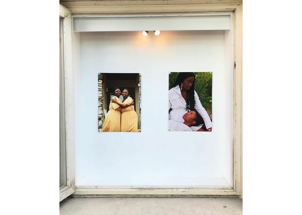 Winnipeg's Window exhibits “Sequel to Bond,” 2019, by Iyunade Judah (left) and “When she asked me why I left,” 2020, by Glodi Bahati.