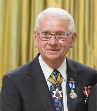 Bill Shurniak, on the occasion of receiving the Meritorious Service Medal from the Governor General (photo by Sgt Johanie Maheu, Rideau Hall © OSGG, 2017)