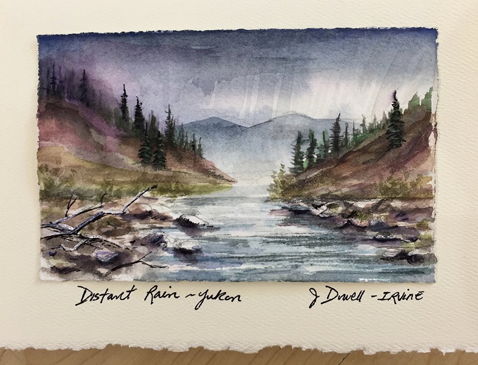 Jackie Dowell Irvine, "Distant Rain, Yukon," 2020