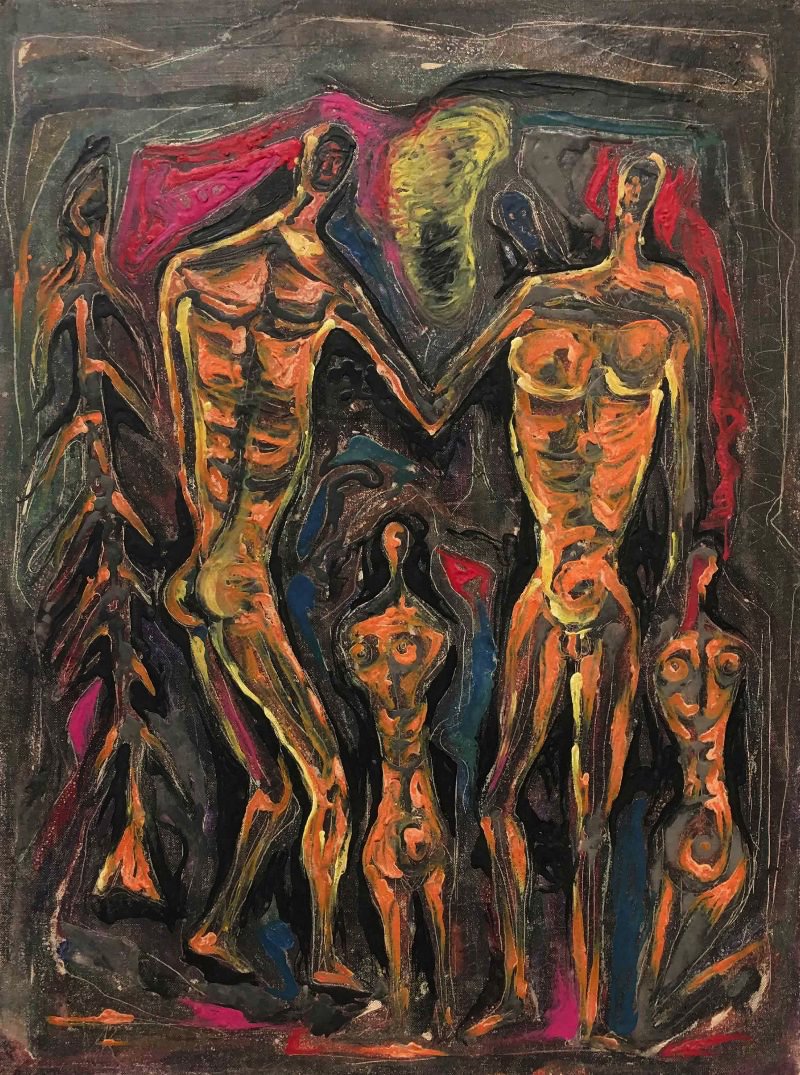 Clifford Foard Robinson, "Untitled - Figures," circa 1952