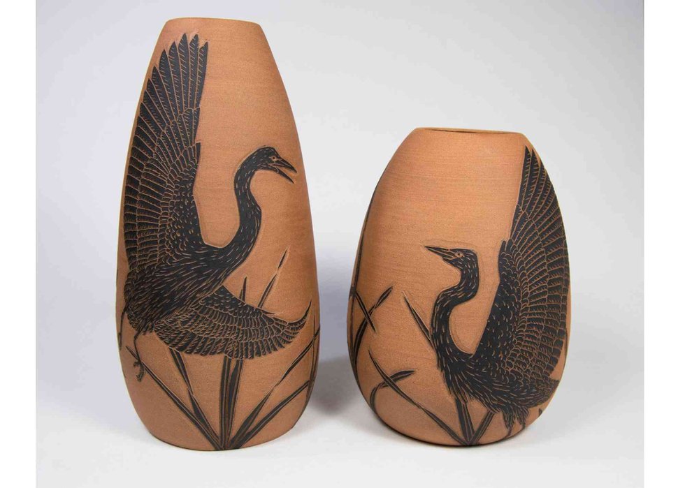 Susie Kathol, "Heron Vases," 2020