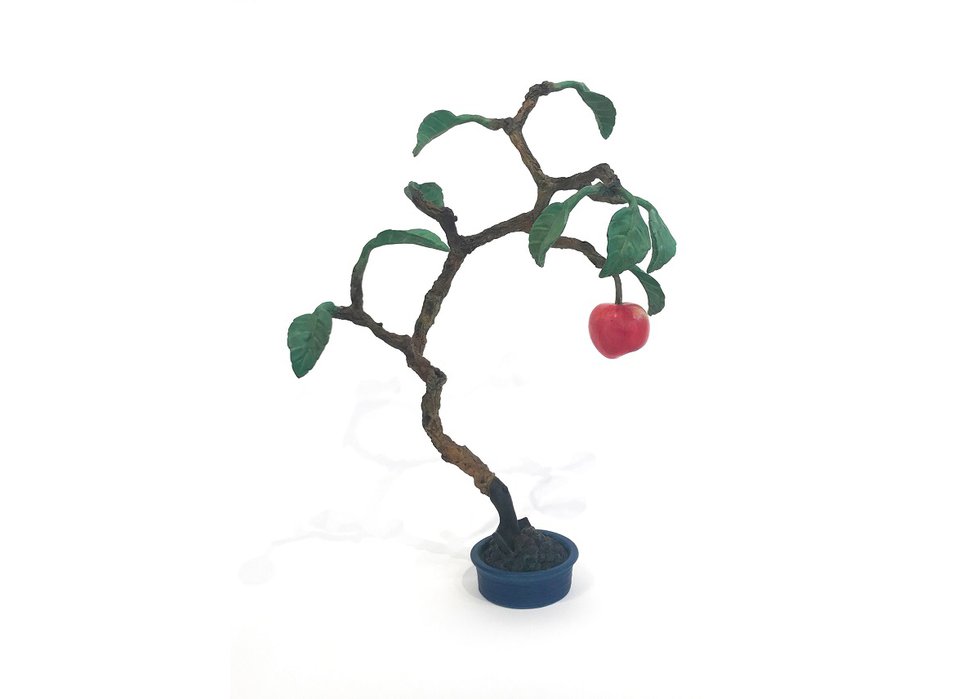 Regina's Slate Fine Art Gallery features a group show that includes longtime favourites like Victor Cicansky, whose patinated bronze "Apple Bonsai" is pictured here.