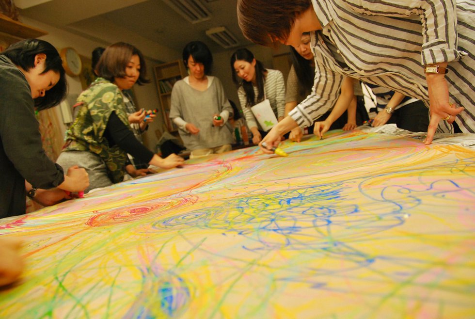 A group art therapy exercise. (courtesy Canadian International Institute of Art Therapy)