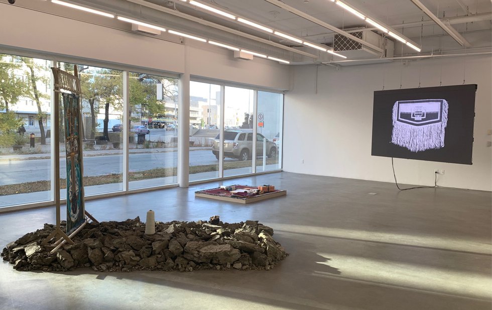 “Sovereign Intimacies,” 2020, installation view (photo courtesy of Plug In ICA)