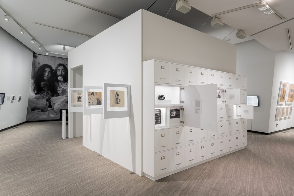 Yoko Ono, “Growing Freedom, The instructions of Yoko Ono and The art of John and Yoko,” installation view at Contemporary Calgary, 2020 (photo by Blaine Campbell)