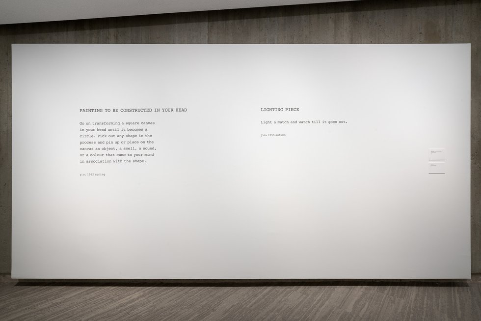 Yoko Ono, “Painting to be Constructed in Your Head,” 1962/2020