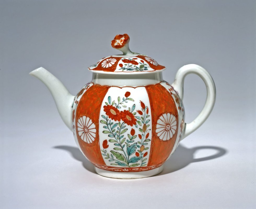 Worcester (English, 18th century). Teapot, c. 1765–1770.