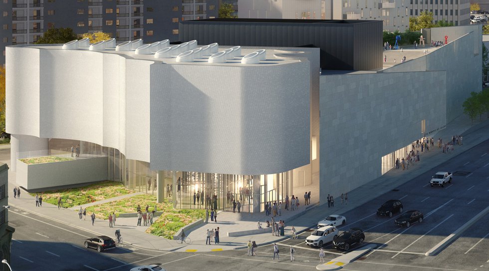 An architectural rendering of Qaumajuq, the Winnipeg Art Gallery’s new Inuit art centre, slated to open in February. (courtesy Michael Maltzan Architecture)