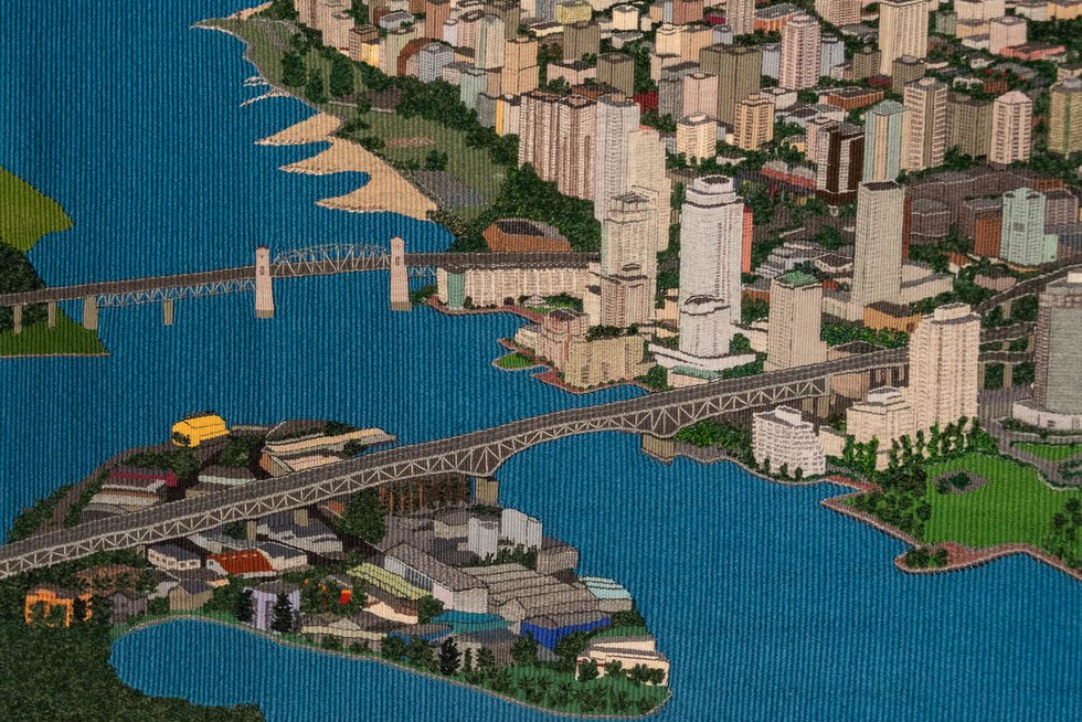 Sola Fiedler, "Vancouver Tapestry" (detail), 2014