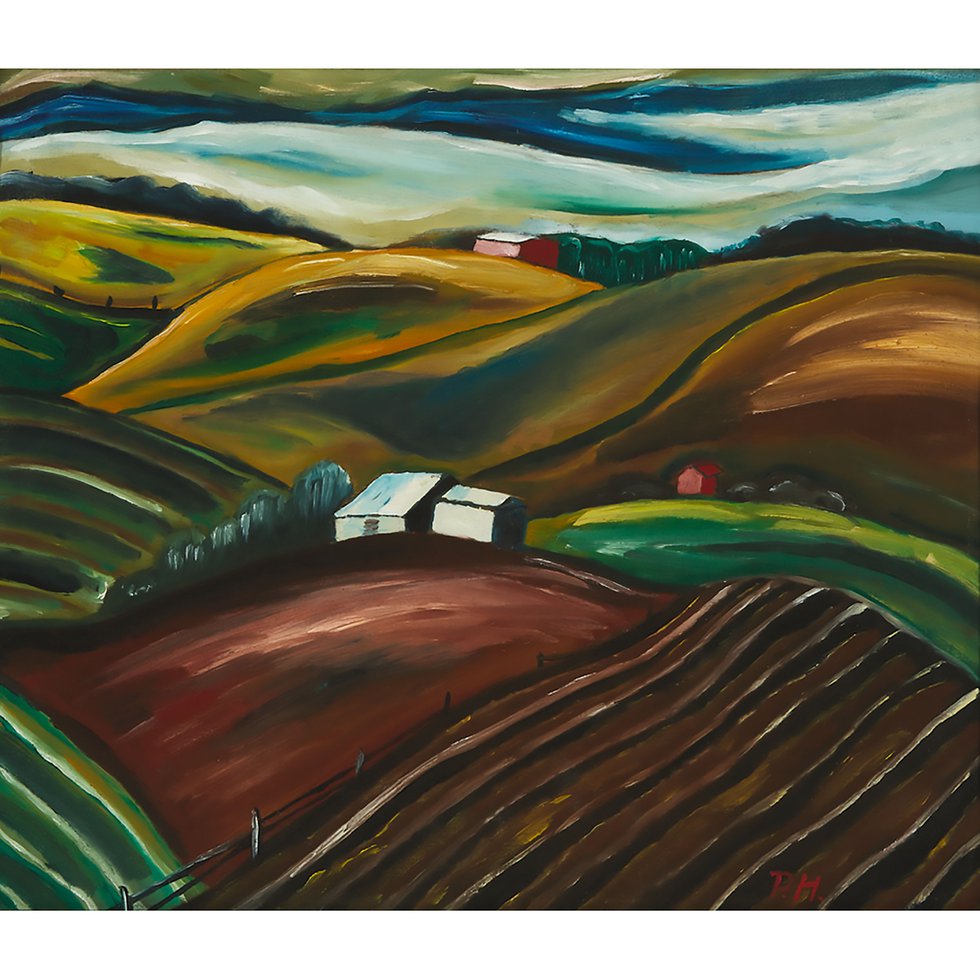 Prudence Heward, "Untitled (Eastern Townships)," circa 1935, oil on panel, 12" x 14" (sold at Waddington's for $30,000)