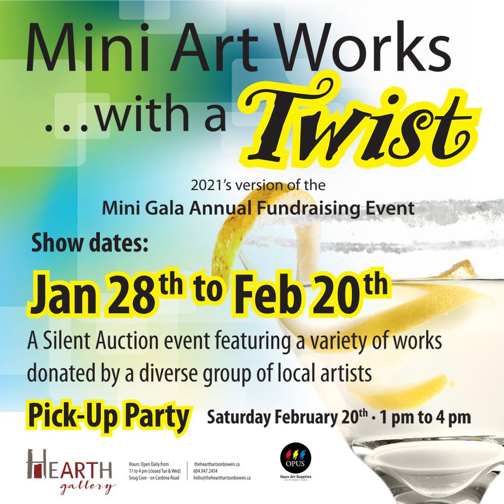 The Hearth Gallery, "Mini Art Works...with a TWIST," 2021