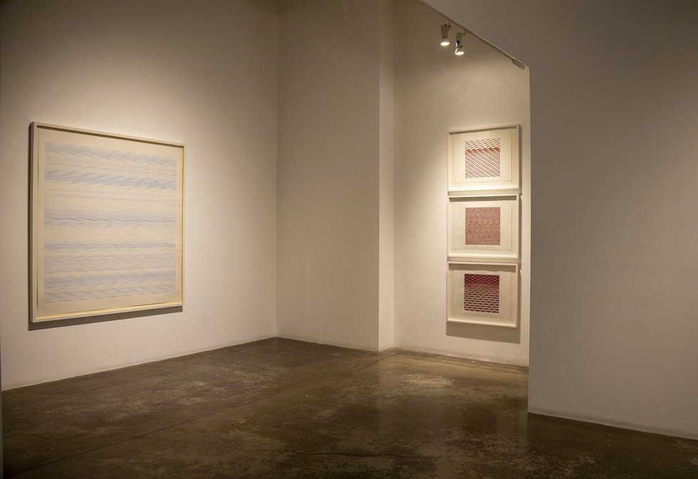"Process," 2021, installation view at the Paul Kuhn Gallery in Calgary showing works by Robbin Deyo