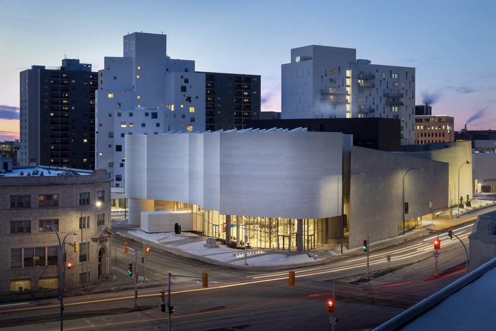 Qaumajuq, the Inuit art centre at the Winnipeg Art Gallery, is designed by Michael Maltzan Architecture with associate Cibinel Architecture. (photo by Lindsay Reid)