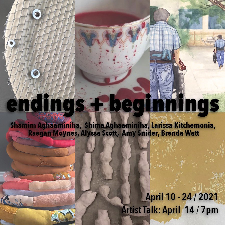 University of Regina MFA exhibition, "endings + beginnings," 2021