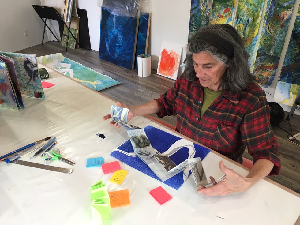 Joyce Majiski, "Yukon Artists at Work Window," 2021