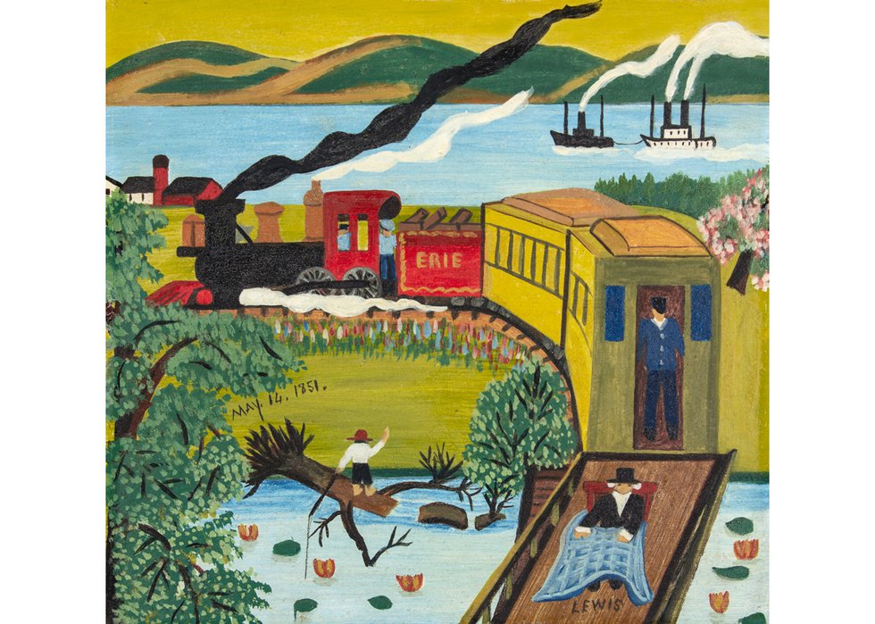 Maud Lewis, “Eerie Train,” circa 1949 /1950