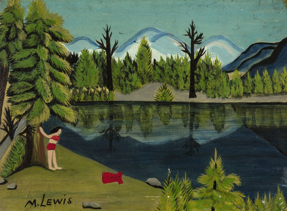 Maud Lewis, “Girl by Lake,” 1940s