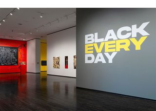 Installation view of “Black Every Day,” 2021