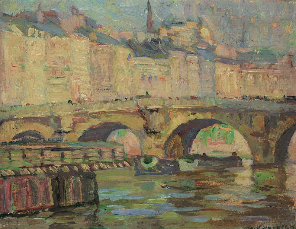 A.Y. Jackson, "Ile de la Cité, Paris Pont Neuf," 1912