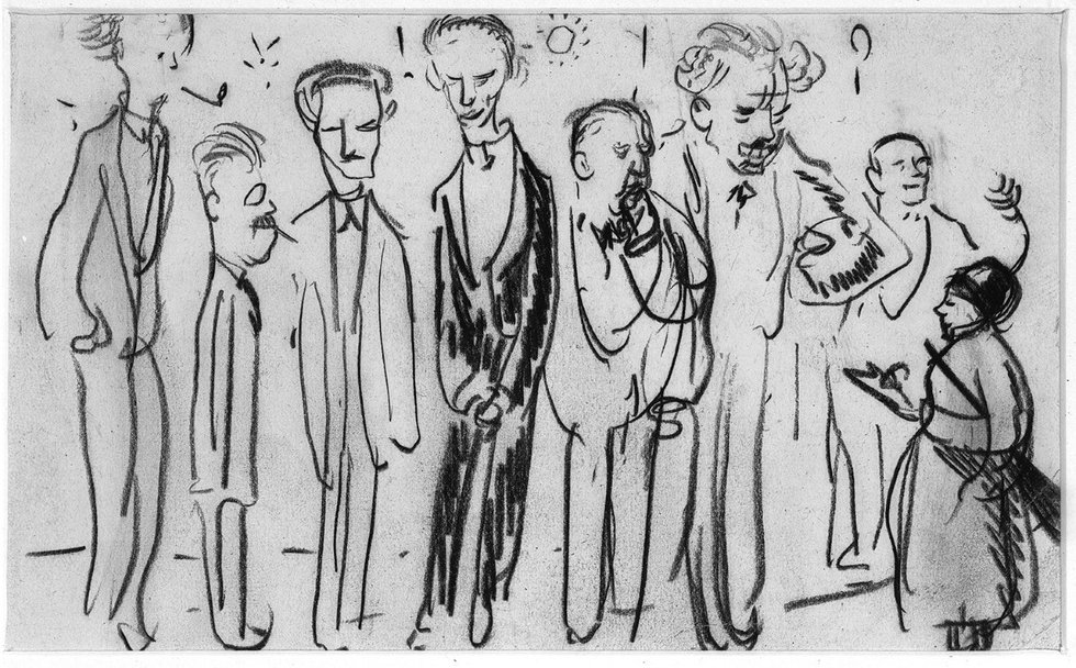Arthur Lismer, “Emily Carr and the Group of Seven,” circa 1927
