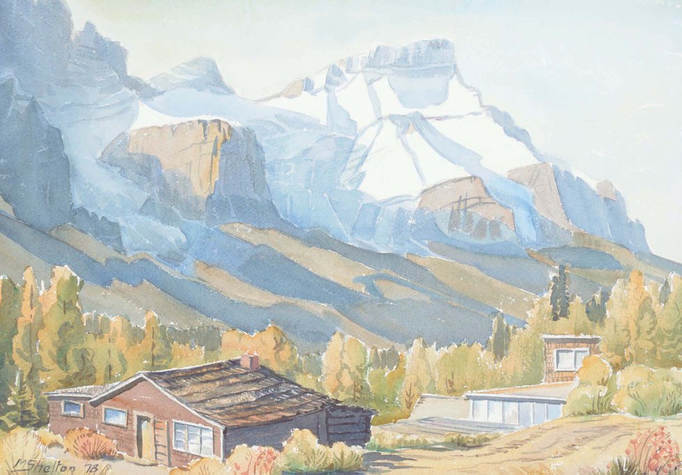 Margaret Shelton, "Mount Rundle from Harvey Heights, Can , 1978more,"