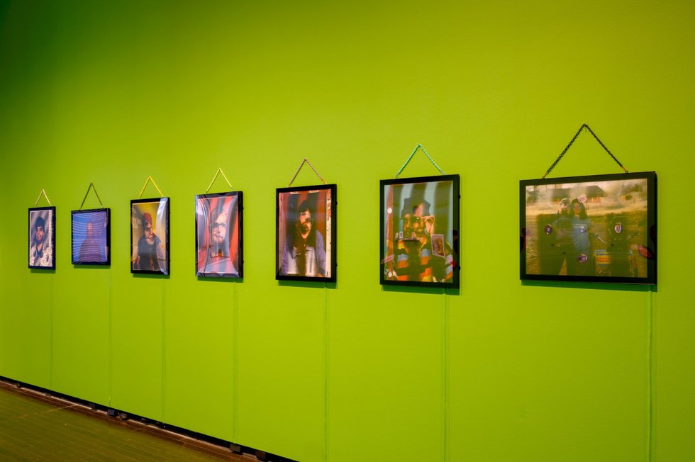 Harley Morman, “Never Change (Grade 5, 6, 7, 8, 9, 10, 11),” 2021, lenticular light boxes, 22″ x 18″ each (courtesy the Art Gallery of Alberta; photo by Charles Cousins)