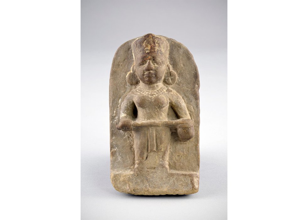 Figure of Annapurna (Benares, India, 18th century), artist unknown, stone (photo by Don Hall)